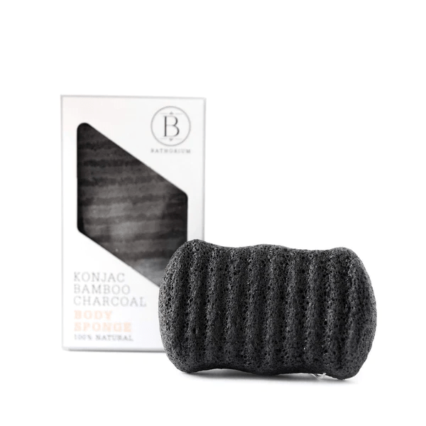 Bathorium Bamboo Charcoal Konjac Body Sponge