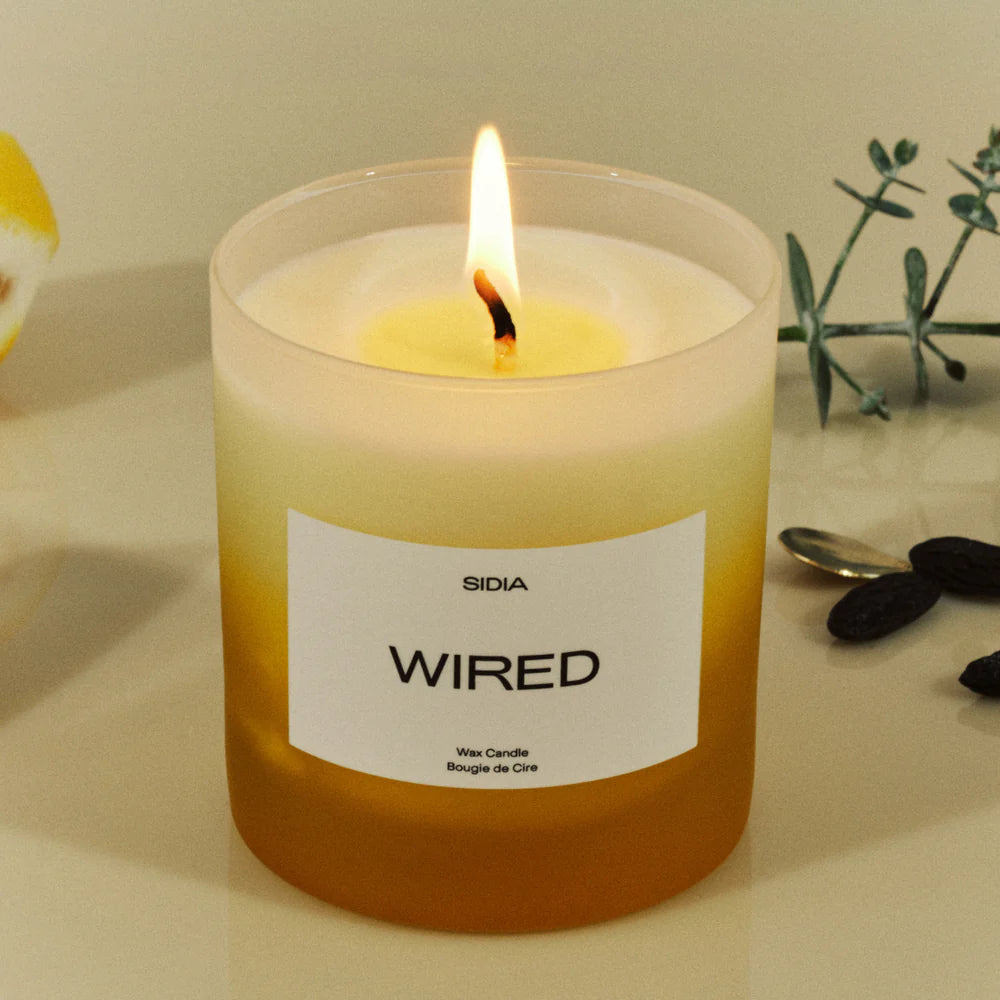 SIDIA Wired Candle – Eucalyptus, Tea Leaves & Tonka